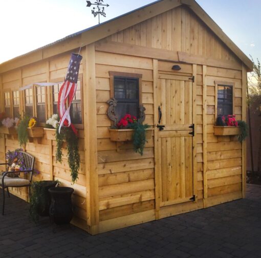 Cedar Sunshed Garden Shed 12x16 1