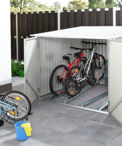 Duramax Anthracite Bicycle Storage Shed 6x6 2