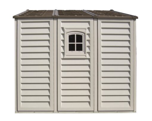 Duramax 10.5x8 Woodbridge Plus w Foundation 40214 side view wall features