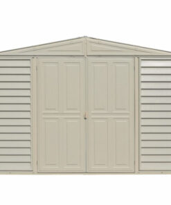 Duramax Sidepro 10.5x3 w Foundation 98001 front view closed doors in white background