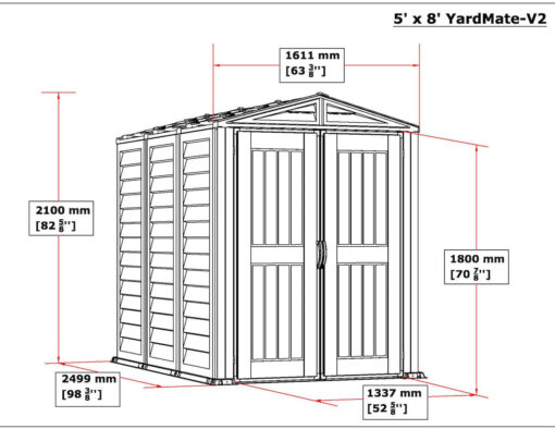 Duramax YardMate Plus 5 x8 35825 dimensions