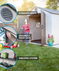 Lifetime 8x15 Outdoor Storage Shed 60075 key features