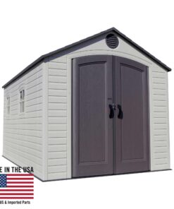 Lifetime 8x15 Outdoor Storage Shed 60075 left front angle