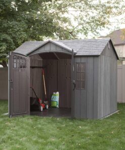 Lifetime 10 Ft X 8 Ft Outdoor Storage Shed 60330 outdoor setting