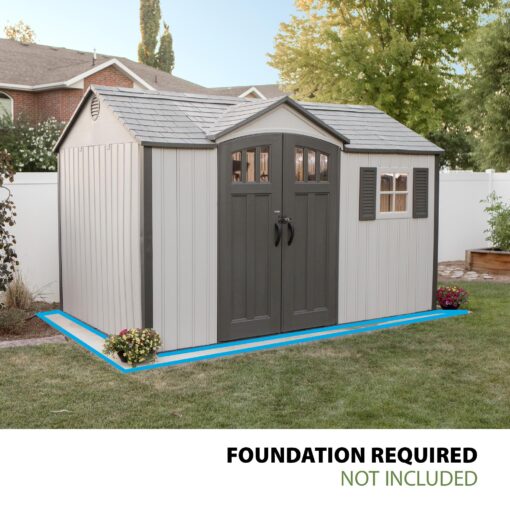 Lifetime 12.5 Ft. X 8 Ft. Outdoor Storage Shed 60223 foundation not included