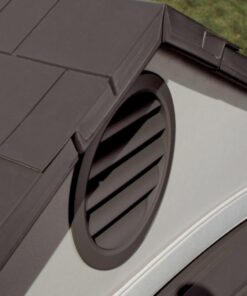 Lifetime 15 Ft. x 8 Ft. Outdoor Storage Shed 60079 closeup of roof vent