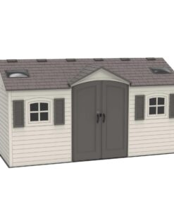 Lifetime 15 Ft. x 8 Ft. Outdoor Storage Shed 60079 front angle