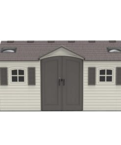 Lifetime 15 Ft. x 8 Ft. Outdoor Storage Shed 60079 front view