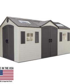 Lifetime 15 Ft. x 8 Ft. Outdoor Storage Shed 60079 made in the USA