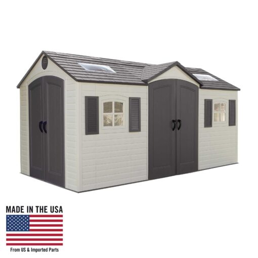 Lifetime 15 Ft. x 8 Ft. Outdoor Storage Shed 60079 made in the USA