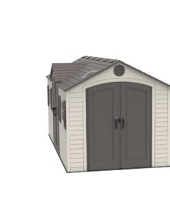 Lifetime 15 Ft. x 8 Ft. Outdoor Storage Shed 60079 side angle