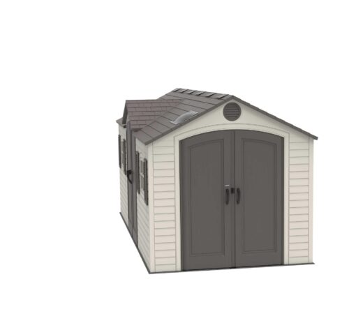 Lifetime 15 Ft. x 8 Ft. Outdoor Storage Shed 60079 side angle