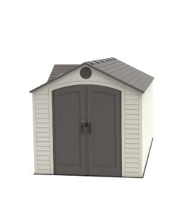 Lifetime 15 Ft. x 8 Ft. Outdoor Storage Shed 60079 side door angle