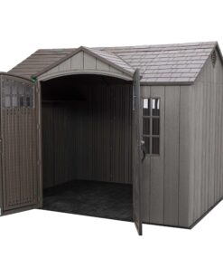 Lifetime Outdoor Storage Shed 60330 open front view