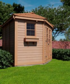 Outdoor Penthouse Garden Shed 9x9 grassy area