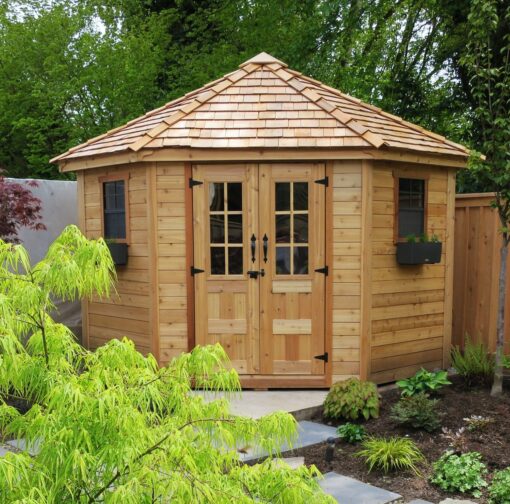 Outdoor wooden Penthouse Garden Shed 9x9 1