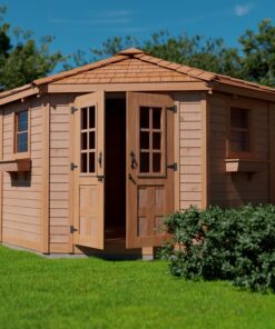 Penthouse Garden Shed 9x9 doors open