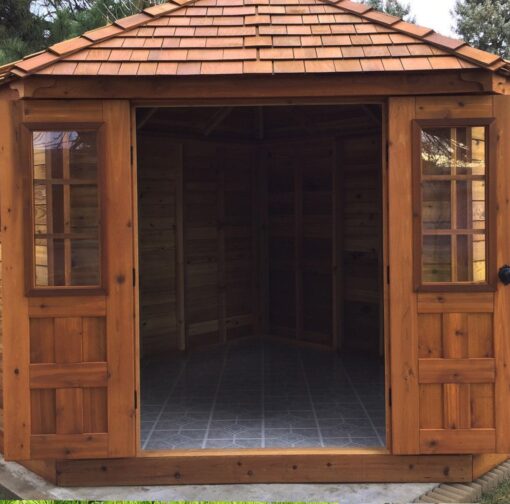 Storage Penthouse Garden Shed 9x9 opened doors