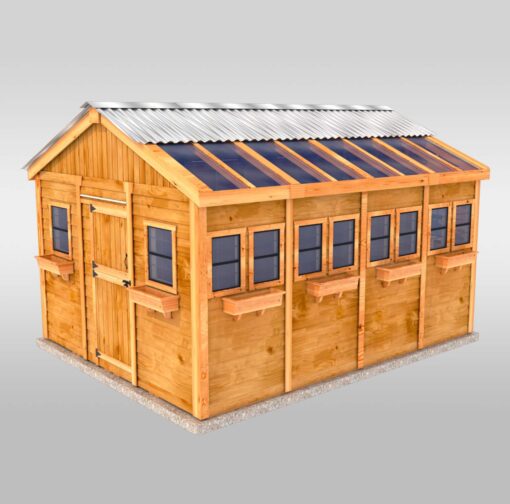 metal roof Sunshed Garden Shed 12x16 1