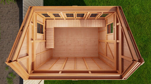 overhead Sunshed Garden Shed 8x12 1