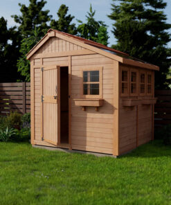 partial door open Sunshed Garden Shed 8x8 2