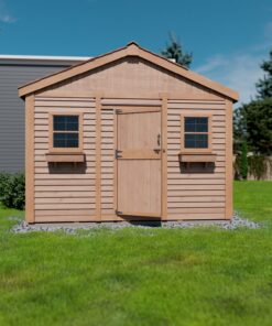 partial open door Sunshed Garden Shed 12x16 1