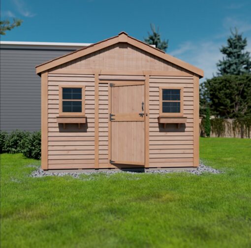 partial open door Sunshed Garden Shed 12x16 1