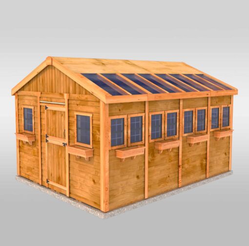 plywood roof Sunshed Garden Shed 12x16 1