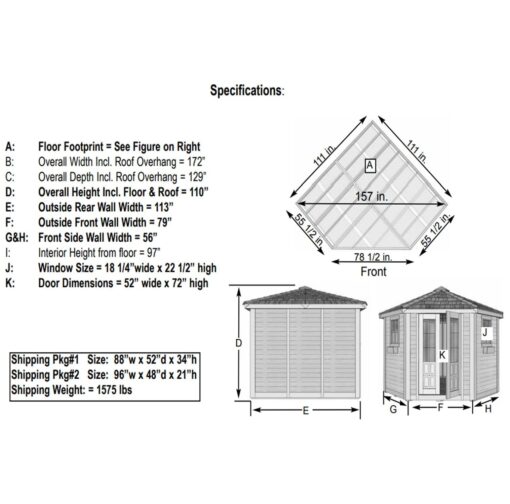 specs Penthouse Garden Shed 9x9 1