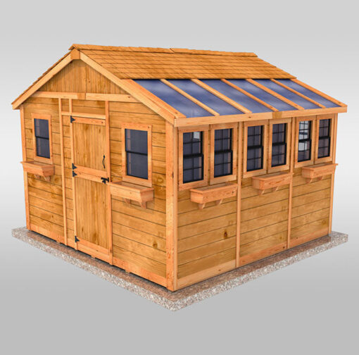 western cedar roof Sunshed Garden Shed 12x12 1