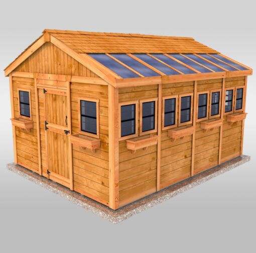 western cedar roof Sunshed Garden Shed 12x16 1